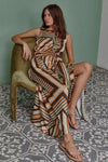 Anabella Dress in Geo Scarf