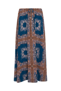 Enza Skirt in Sapphire Tapis Chiffon