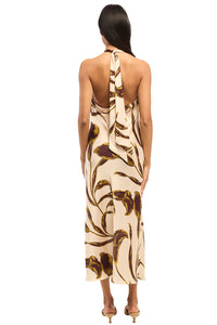 Ida Dress in Mahogany Calla Lily