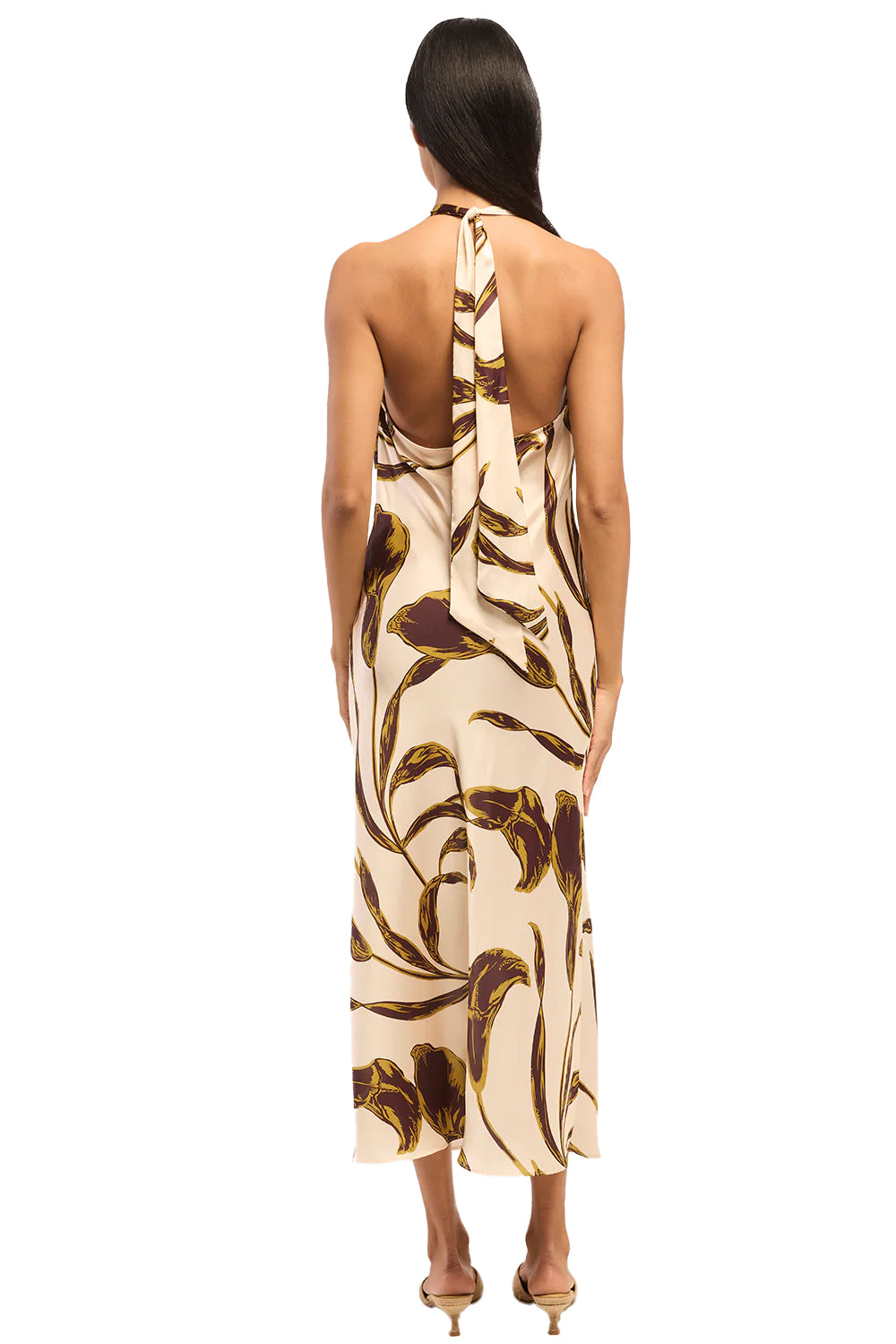 Ida Dress in Mahogany Calla Lily