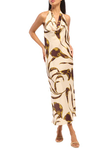 Ida Dress in Mahogany Calla Lily