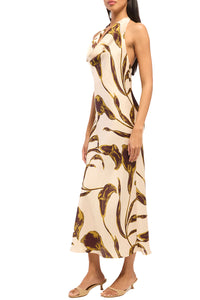 Ida Dress in Mahogany Calla Lily
