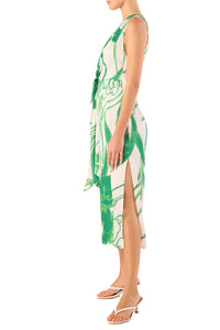Kina Dress in Winding Iris