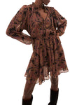 Lilly Dress in Studded Flora Chiffon