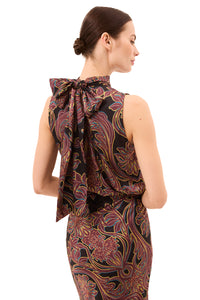 Luka Top in Studded Flora Chiffon