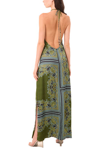 Samantha Dress in Moss Scarf