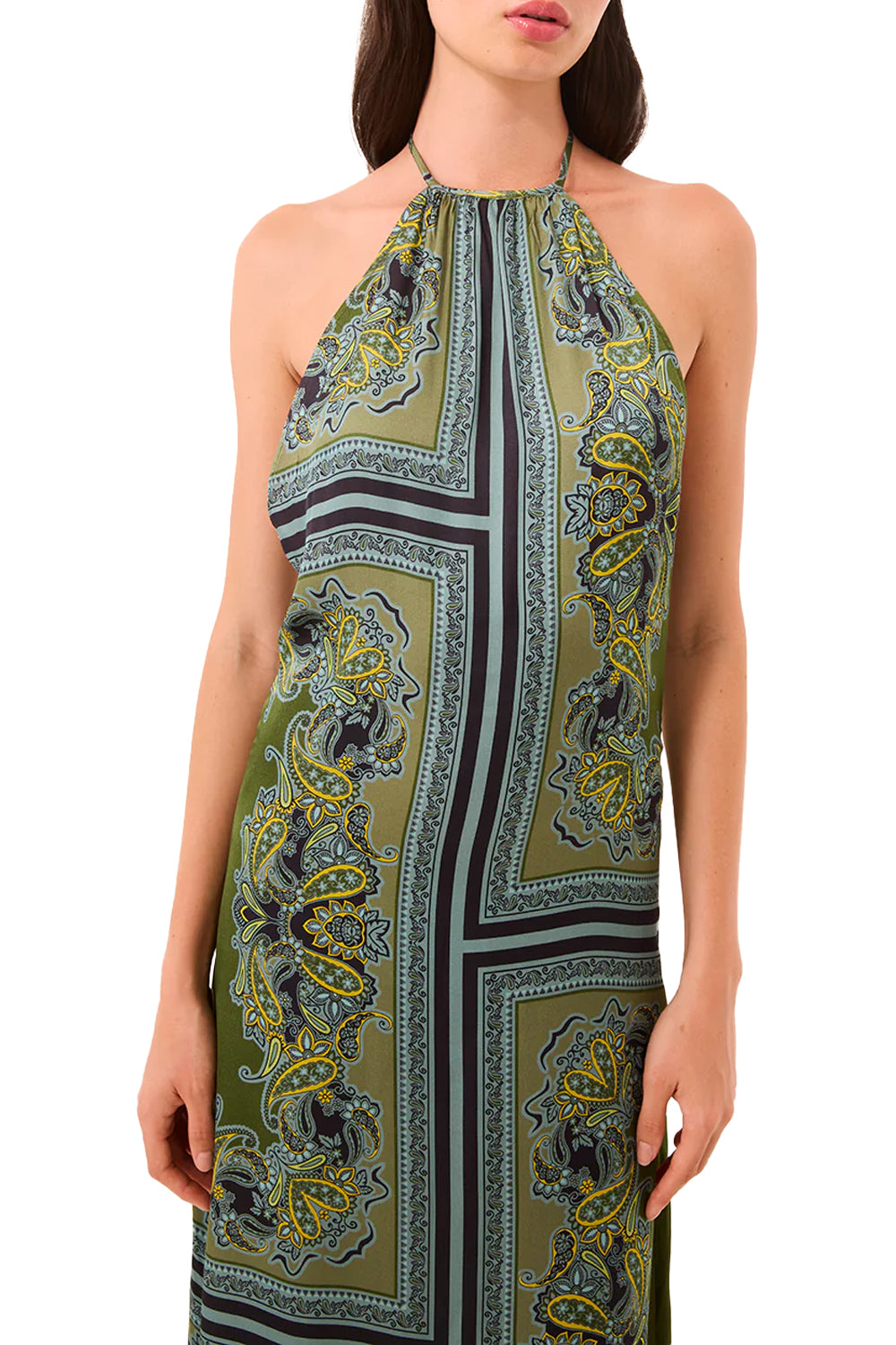 Samantha Dress in Moss Scarf