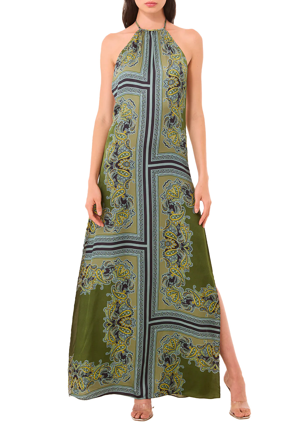 Samantha Dress in Moss Scarf