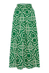 Yelena Skirt in Green Mosaic Tile