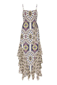 Veronica Dress in Mosaic Eye Chiffon Mix