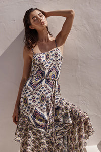 Veronica Dress in Mosaic Eye Chiffon Mix