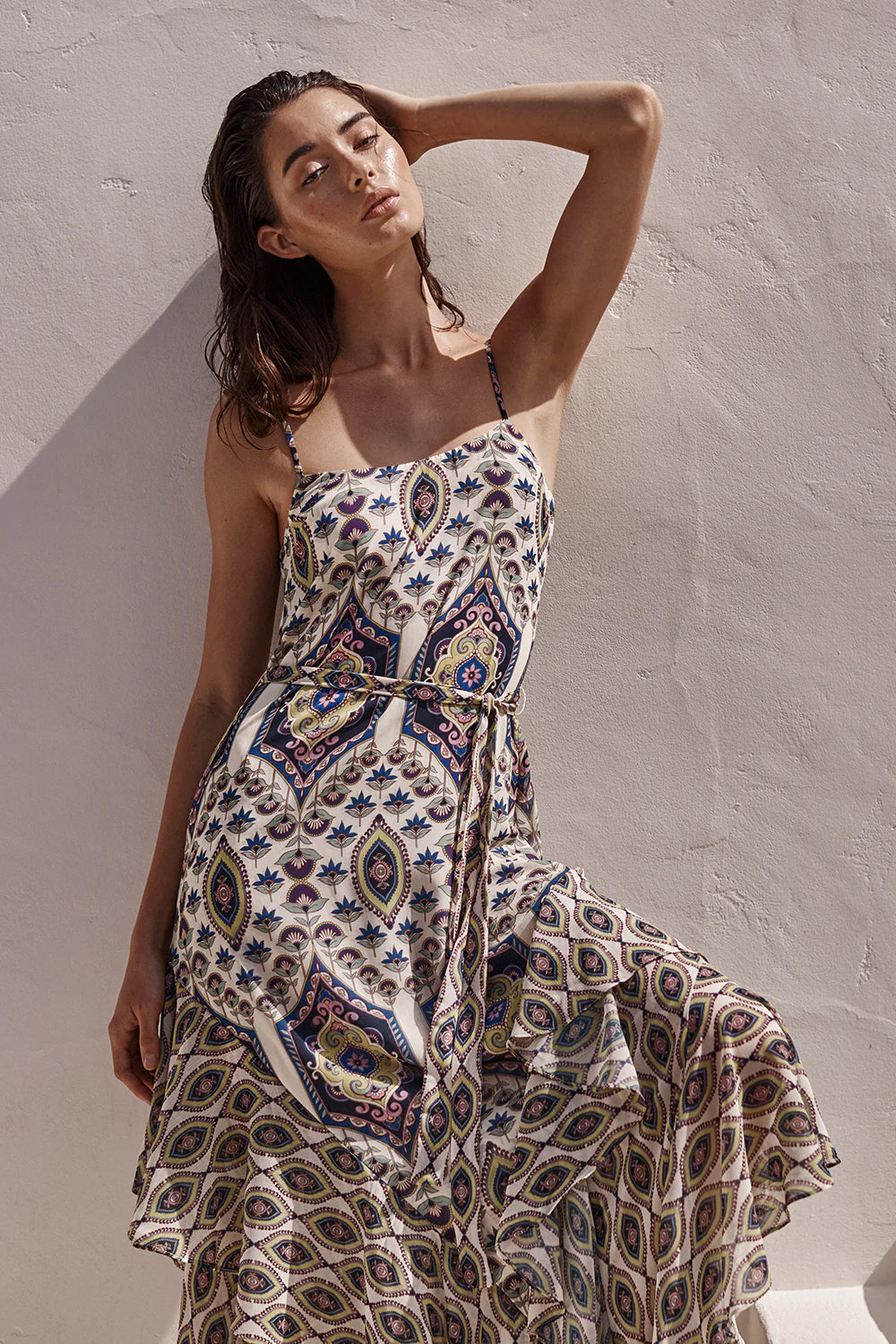 Veronica Dress in Mosaic Eye Chiffon Mix