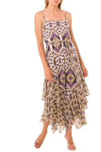 Veronica Dress in Mosaic Eye Chiffon Mix