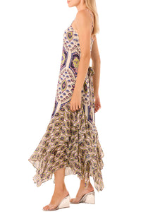 Veronica Dress in Mosaic Eye Chiffon Mix