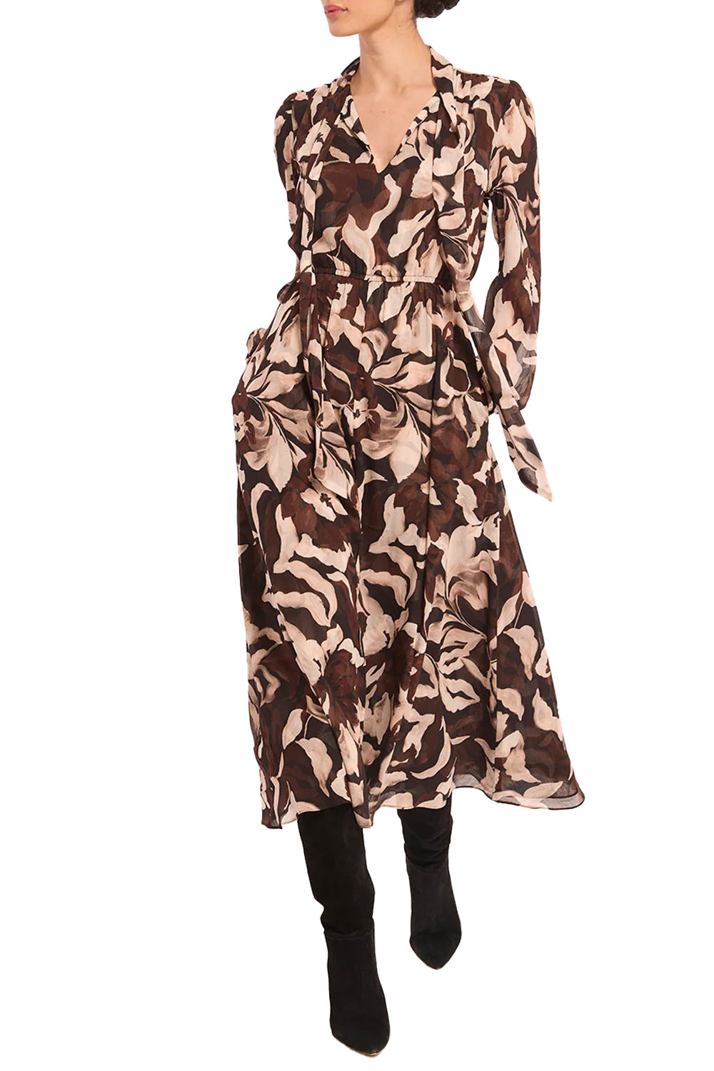 Wilma Dress in Chocolate Swirl