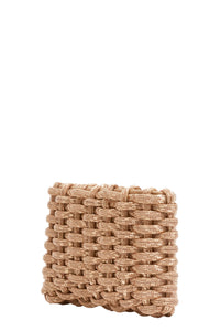 Morgan Woven Rhinestone Clutch in Gold