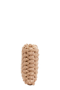 Morgan Woven Rhinestone Clutch in Gold