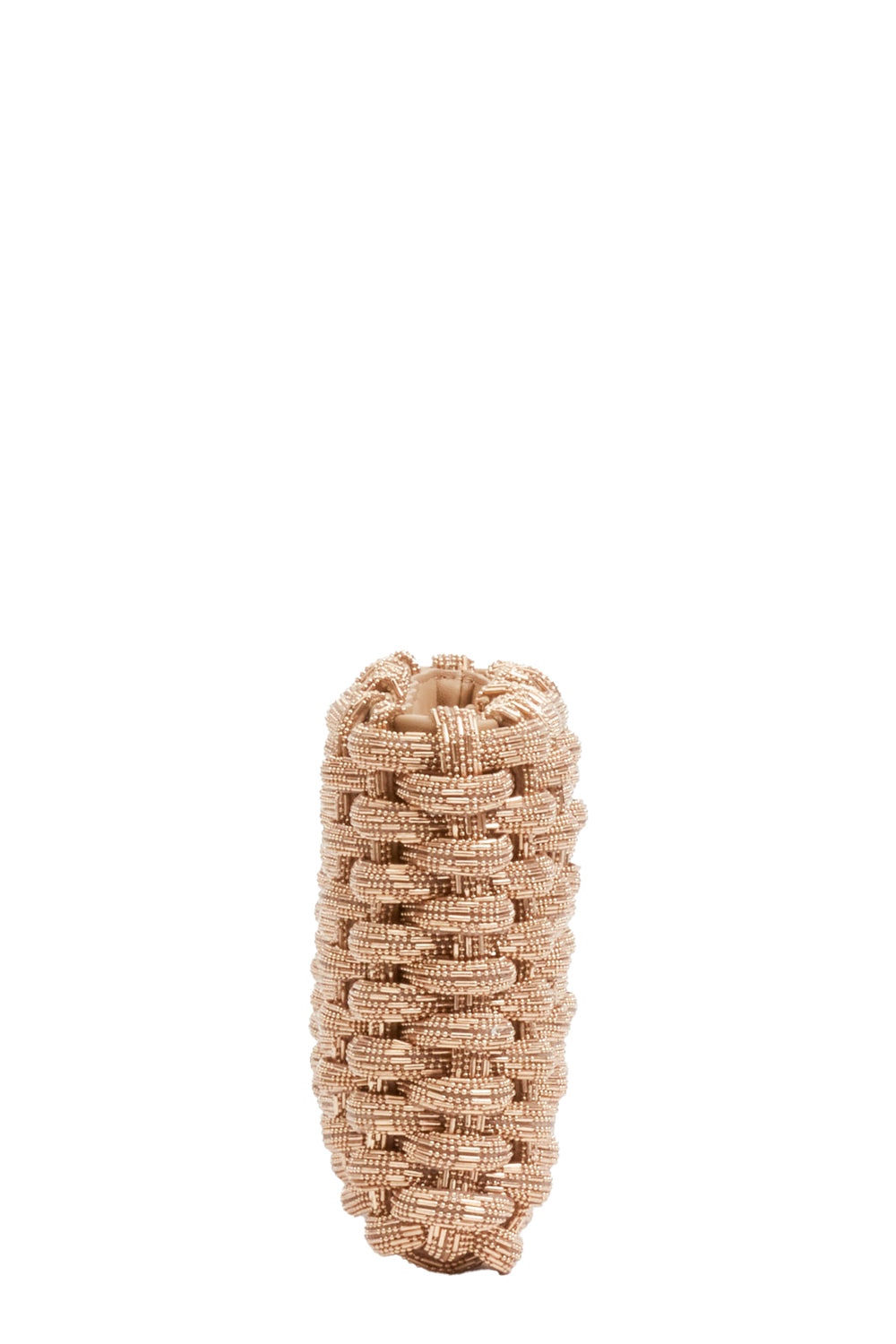 Morgan Woven Rhinestone Clutch in Gold