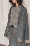 Luxe Cable Hybrid Oversized Blazer in Granite