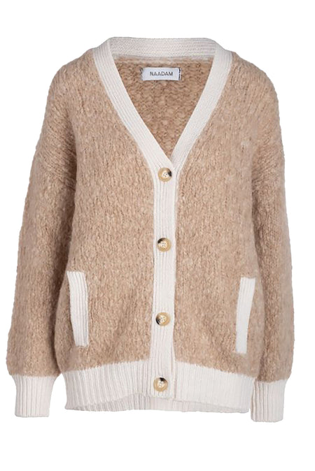 Cardigan with Lace Trimmed Placket