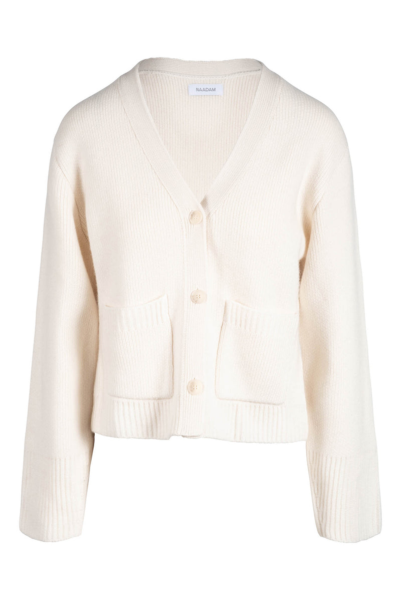 Ultra Luxe Cashmere Slim Cardi in White