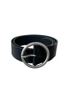 Avery Belt in Black with Antique Silver Buckle