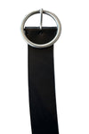 Avery Belt in Black with Antique Silver Buckle