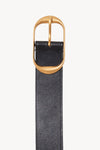 Nili Belt in Black with Antique Brass Buckle