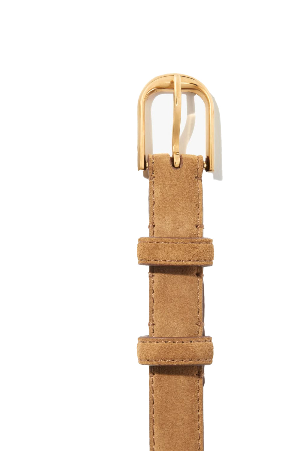 Jane Suede Belt in Martora with Gold Buckle