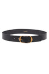 Nili Belt in Black with Antique Brass Buckle