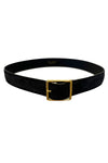 Gabriele Belt in Black Suede with Antique Gold Buckle