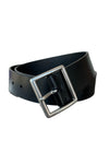 Marcela Belt in Black with Antique Silver