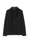 Zola Lace Silk Shirt in Black