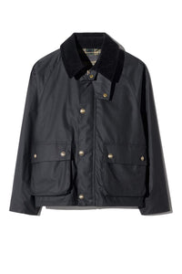 Brinley Waxed Short Parka in Black