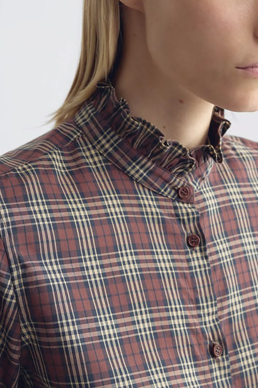Elio Cotton Shirt in Rustic Check