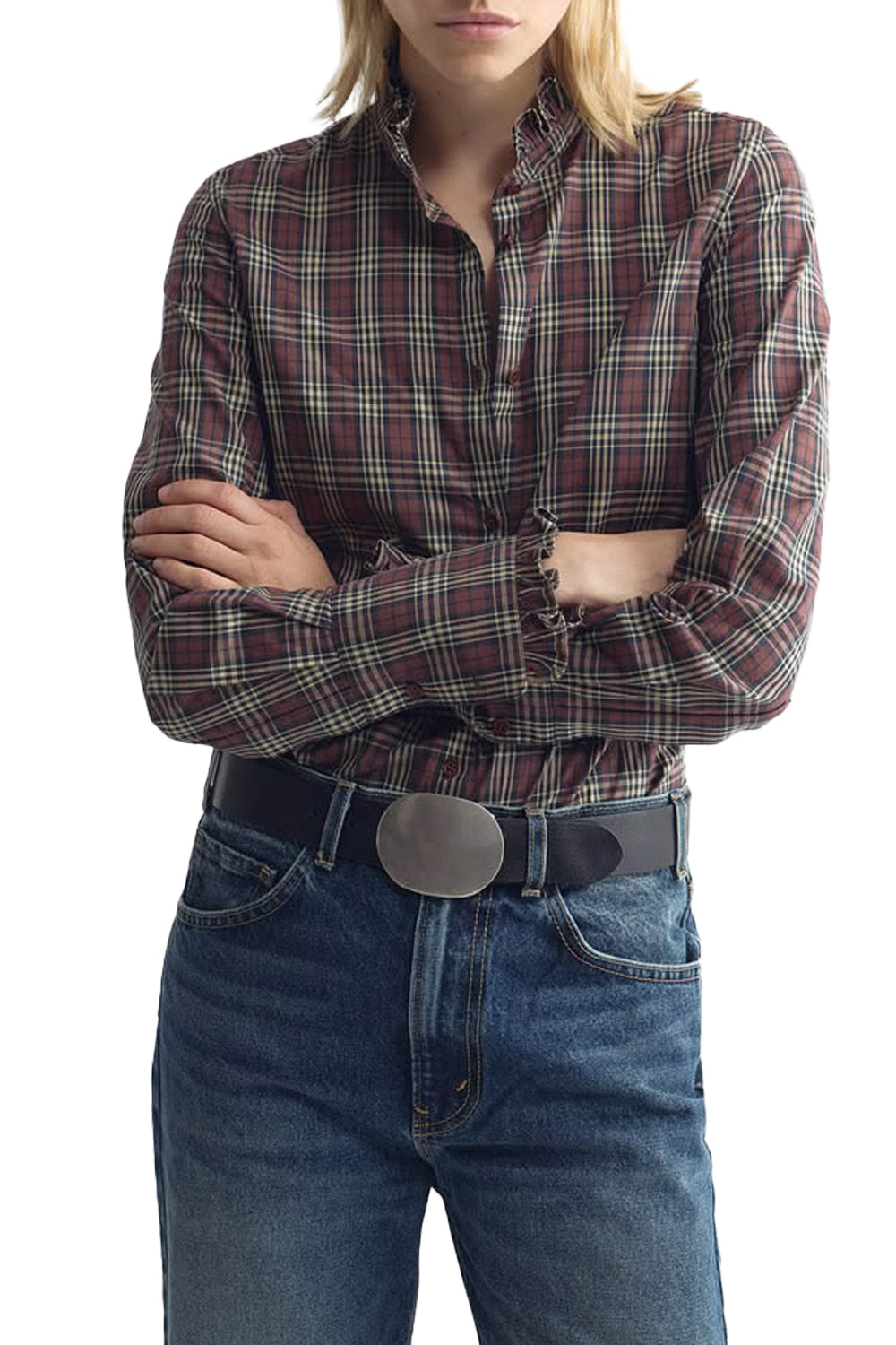 Elio Cotton Shirt in Rustic Check
