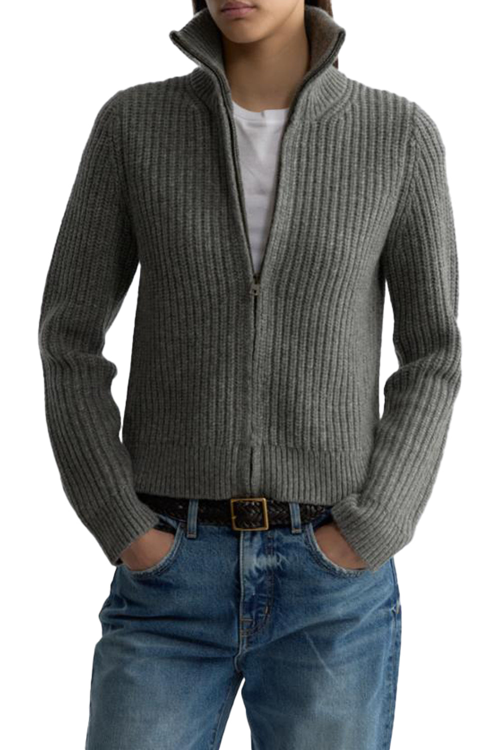 Arlen Cardigan in Medium Grey Melange