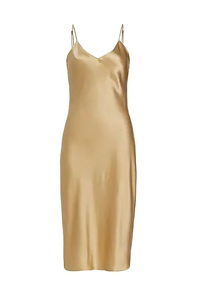 Midi Cami Dress in Khaki