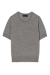 Leilani Knit Tee in Medium Grey Melange