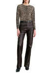 Laevin Printed Sweater in Taupe Black Cheetah
