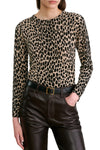 Laevin Printed Sweater in Taupe Black Cheetah