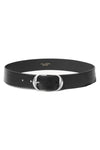 Nili Belt in Black with Antique Silver Buckle