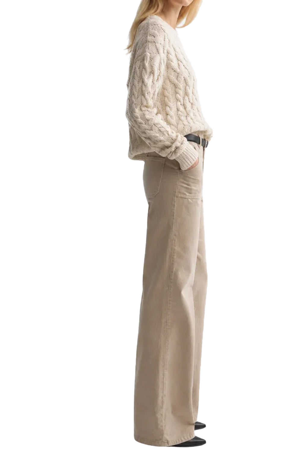Florence Corduroy Pant in Travertine