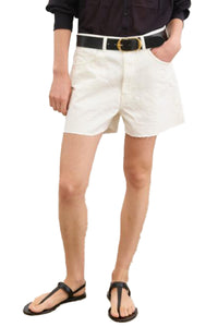 Cobain Denim Short in Cream