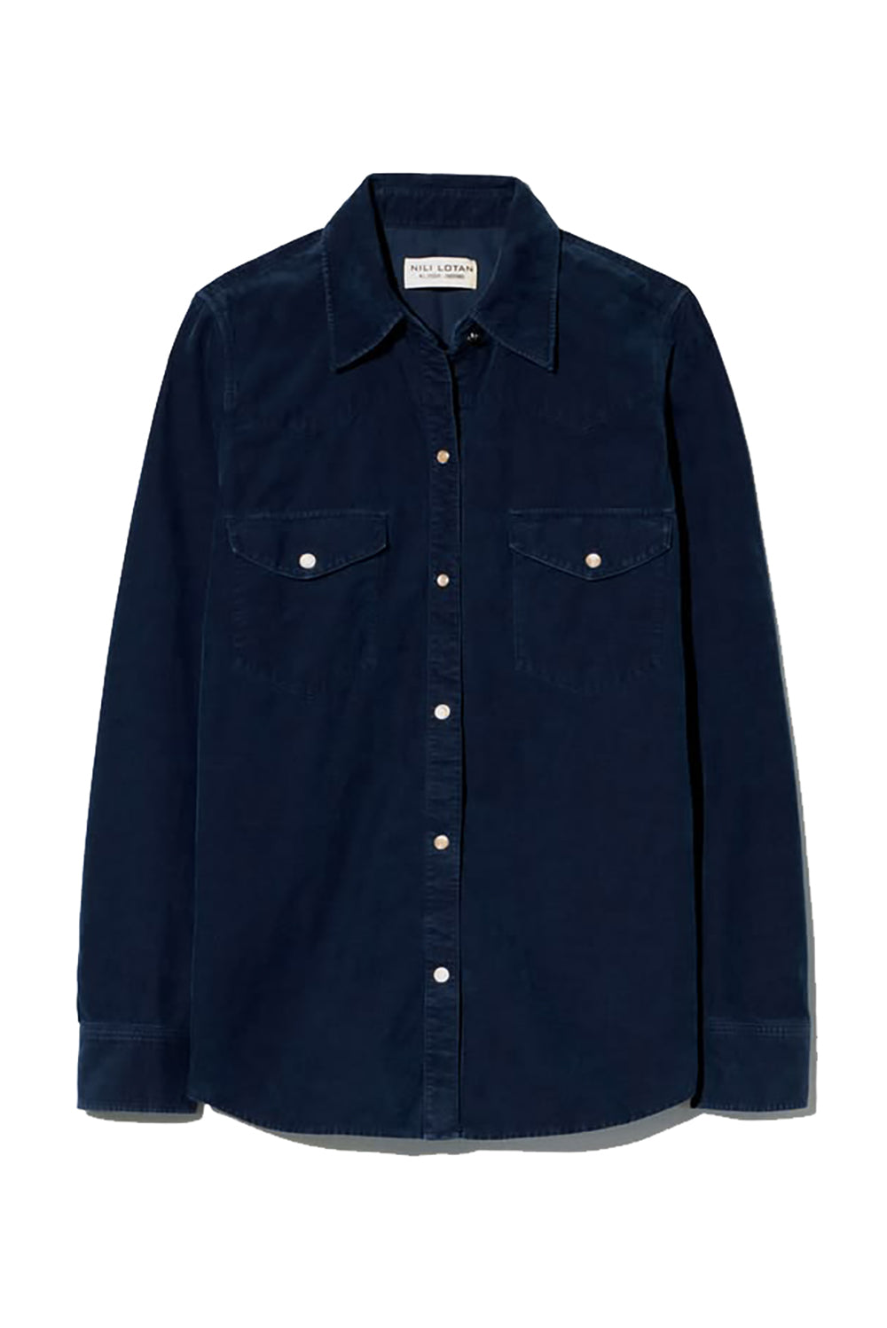 Travis Corduroy Shirt in Navy Dusk