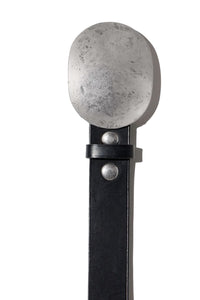 Wayne Belt in Black with Hammered Antique Silver Buckle