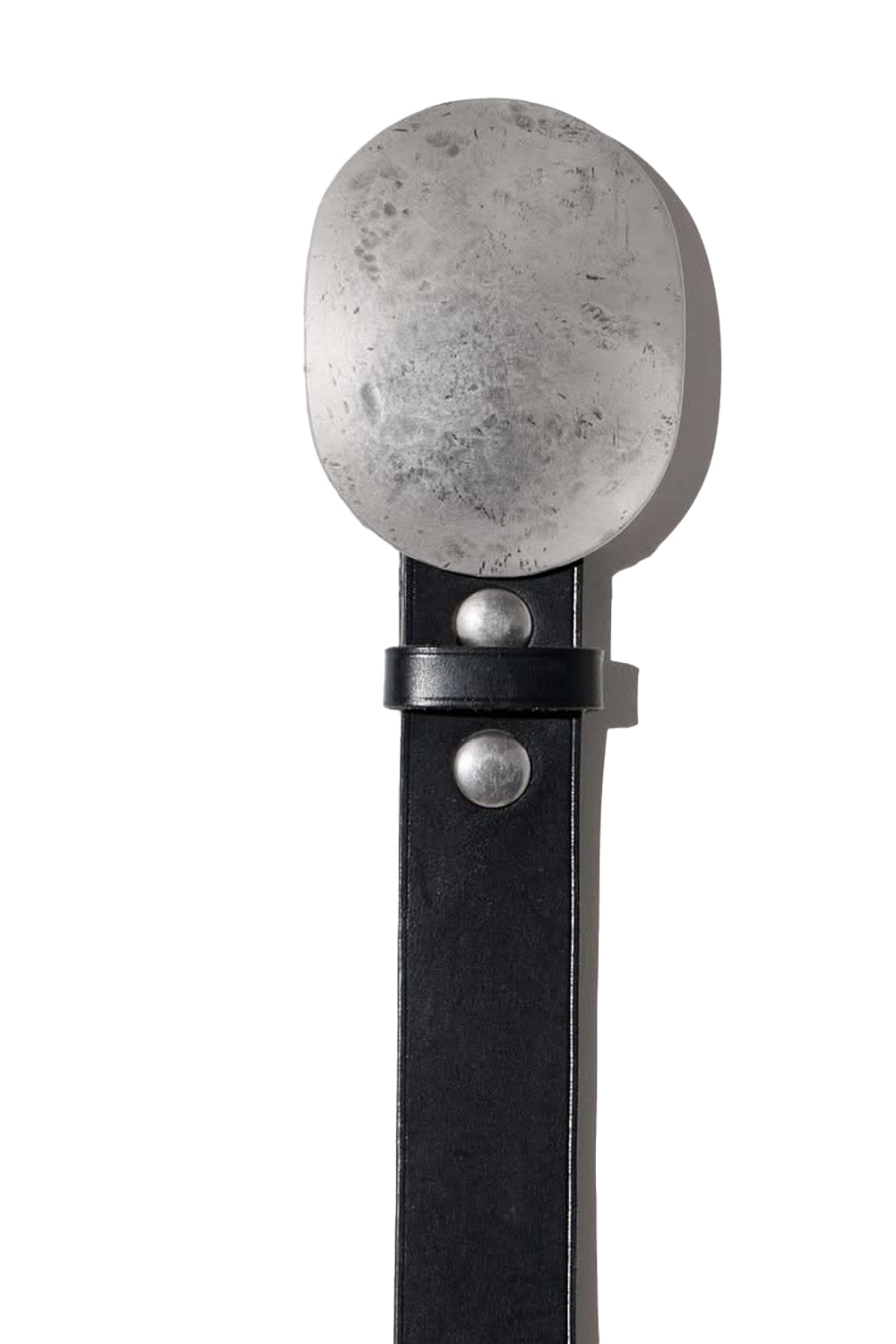 Wayne Belt in Black with Hammered Antique Silver Buckle