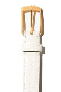 Dana Belt in Ivory with Gold Buckle