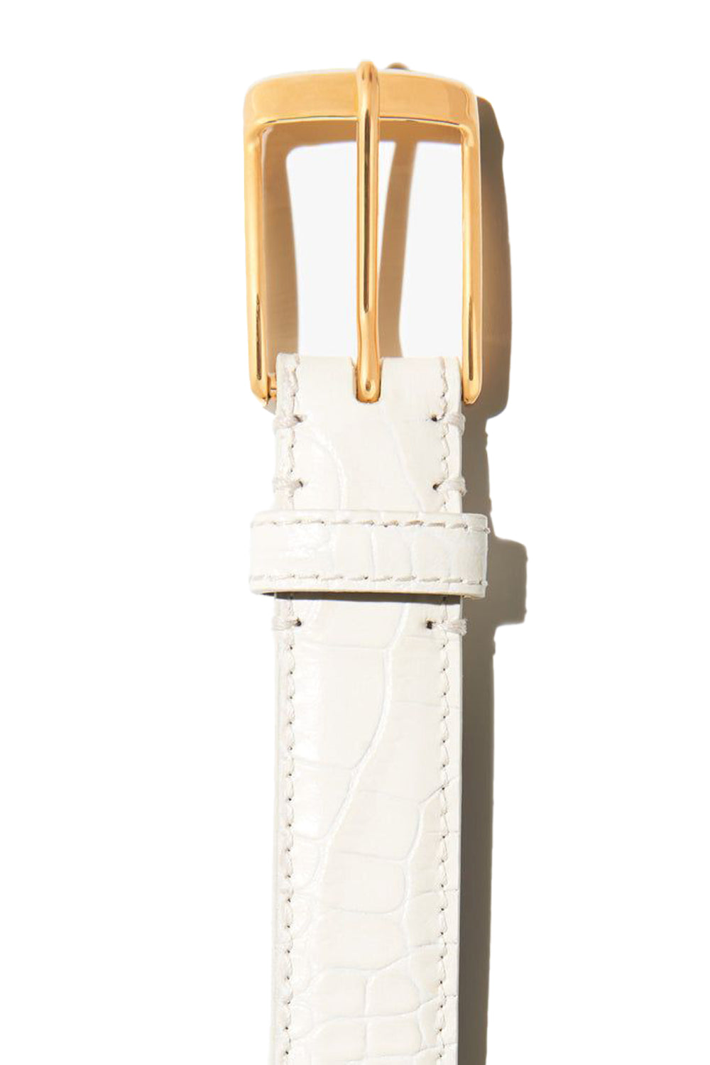 Dana Belt in Ivory with Gold Buckle