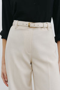 Dana Belt in Ivory with Gold Buckle
